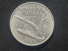 moneta antica Repubblica Italiana 10 lire 1965