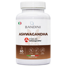 Bandini® Ashwagandha 60 Capsule KSM-66® 100% Vegan, Stress, Mente e Sonno