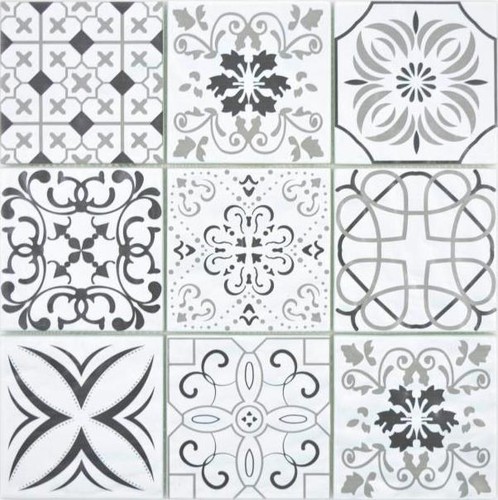 Cristallo mosaico retrò nero - mosaico,