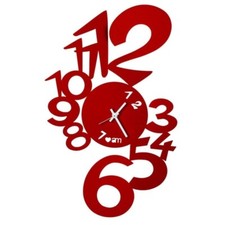 Arti & Mestieri, Lupin, Orologio da Parete Rosso, Metallo