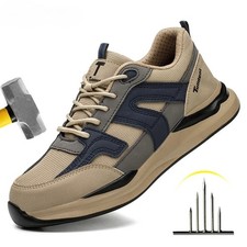 Scarpe Uomo da Lavoro Escursionismo Sneakers Punta Acciaio Antiforatura Antiforatura Protezione Antinfortunistica