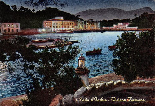 Cartolina porto ischia - cartolina, d'ischia
