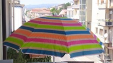 OMBRELLONE DA MARE A RIGHE COLORATE DIAMETRO 170 CM CON SACCA PORTA OMBRELLONE