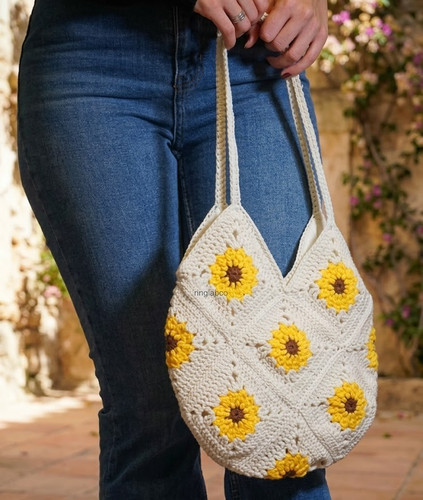 Borsa girasole fatta mano - borsa,