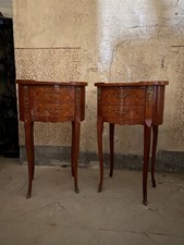 coppia di comodini luigi xv intarsiati