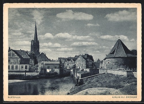 Cartolina buxtehude chiesa - cartolina, buxtehude,