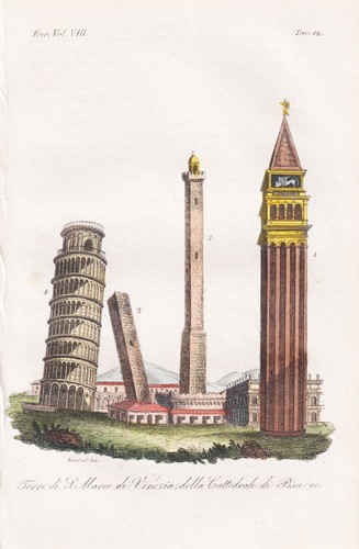 Stampa artistica torre pisa - torre, di