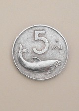 Moneta lire delfino del - moneta,