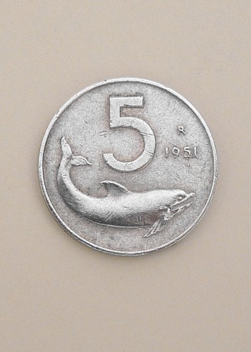 Moneta lire delfino del - moneta,