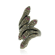 Anello vintage serpente con