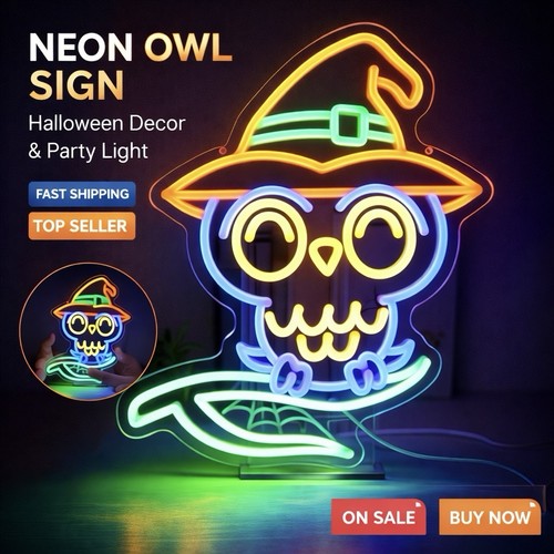 Insegna neon led gufo - neon,