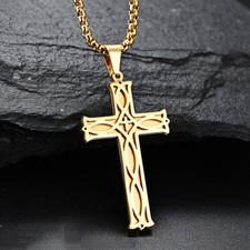 Collana uomo donna croce nodo