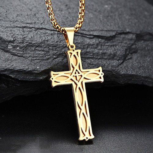 Collana uomo donna croce nodo