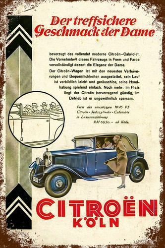Targa latta retrò citroen - targa, in