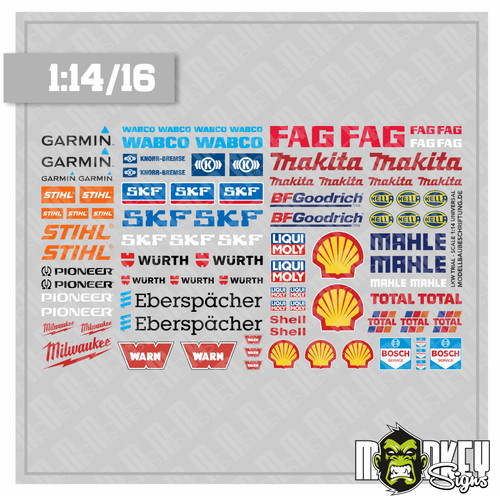 Set adesivi sticker - sponsor, rc