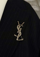 Spilla Yves Saint Laurent CASSANDRE coccodrillo