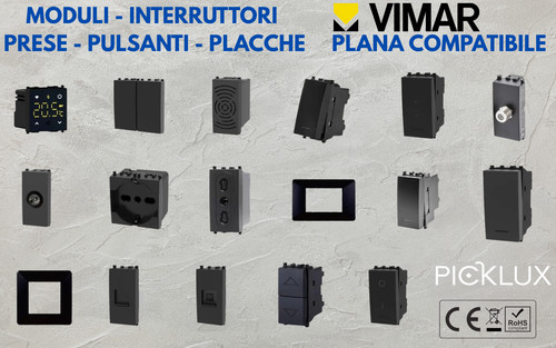 Vimar plana compatibile nero - compatibile,