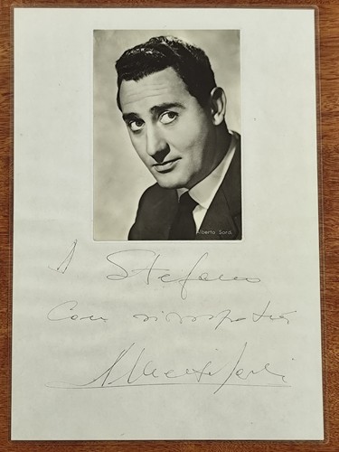 Alberto sordi autografo - alberto,