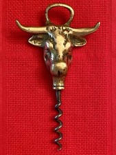 Vintage Figural 3-D Brass BULL