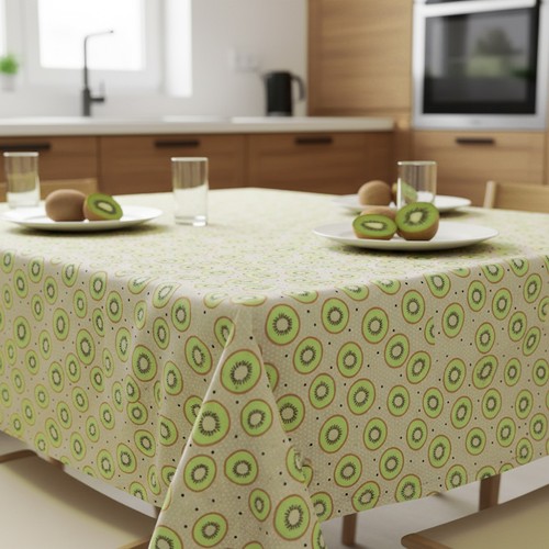Rectangular tablecloth kiwi - tablecloth,