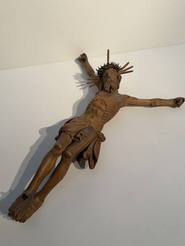 Antico crocifisso gesù legno - antico,