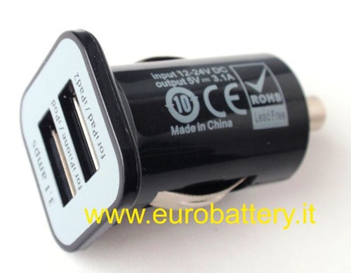 Alimentatore auto dual - dual, usb