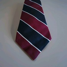 Cravatta Rodolfo Roma tutta seta viola e nera 54X3,25" a righe