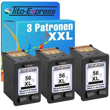 3 cartucce nere per HP 56 XL