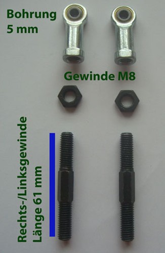 Stahlkugelgelenk bohrung - stahlkugelgelenk, m8