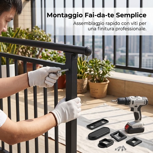 Ringhiera balcone metallo - ringhiera,