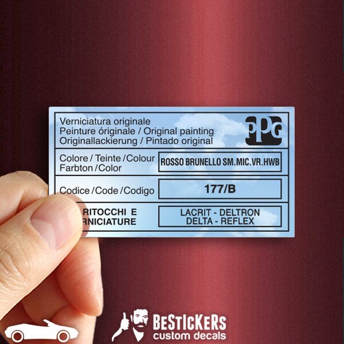 Adesivo etichetta alfa - 1,