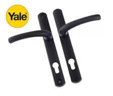 Yale Superior Maniglia per Porta in PVC Molla Nero Opaco Set PZ 92mm 215mm con Fissaggi