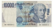 10000 LIRE VOLTA DECR 1984