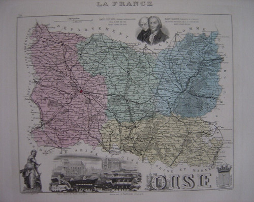 Carte géographique 1883 - carte, de