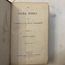 LA SACRA BIBBIA Antico e Nuovo Testamento tradotta da GIOVANNI DIODATI 1861