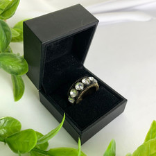 Anello Vintage Con Cofanetto Originale Bigiotteria Americana