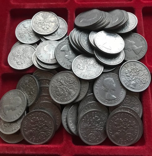 50x sixpences 1966 regina - sixpences,