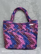 Borse donna lavorate a uncinetto. In rafia lucida. Fatta a mano. Borsa donna.