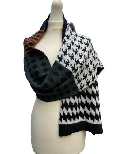 Zara geometrico sciarpa lana - geometrico,