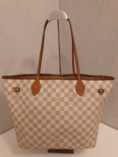 Borsa tote originale Louis Vuitton Neverfull MM Damier Azur Canvas N51107 LV ...