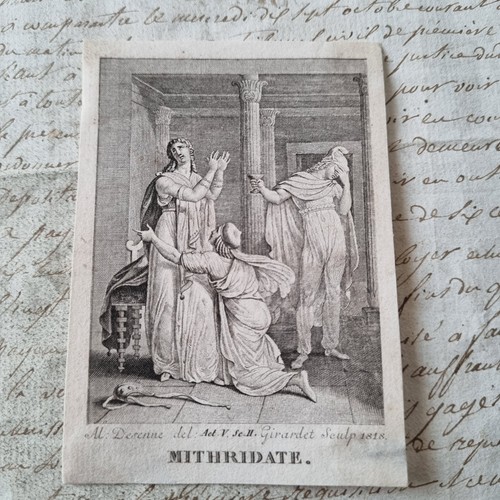 Incisione mitridate girardet - incisione,