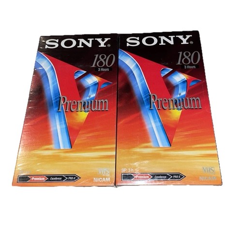 Sony 180 premium vhs - 2x, vg