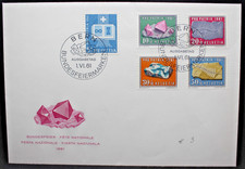 Svizzera 1961 Pro Patria Minerali e Fossili Busta Primo Giorno FDC (C.5A)