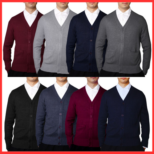 Cardigan uomo bottoni - scollo, v