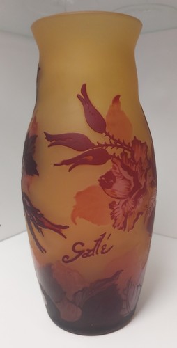 Vaso vetro emile gallé art - gallÉ,
