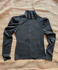 Top Emery Rose L nero manica a