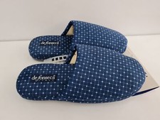 De Fonseca Pantofole Uomo Roma Top I MA01 in Tessuto - BLUBIA (Blue/Bianco)  