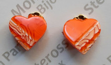 Lea Stein Heart-Shaped Earrigs in perfect condition. Never worn