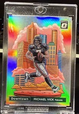 MICHEAL VICK DOWNTOWN!! 2024 DONRUSS OPTIC HOLO!!! ATLANTA FALCONS!! CENTRO!