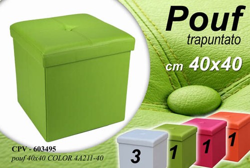 Pouf contenitore portaoggetti - pouf,